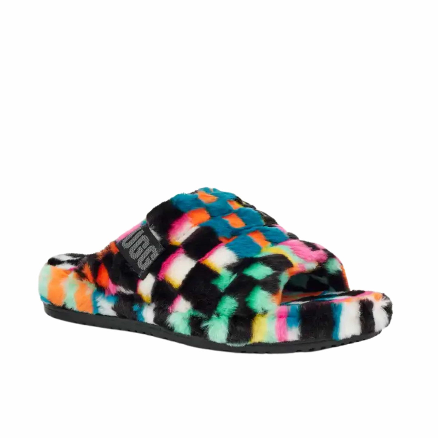 UGG Mens Shoes 43 / Multi-Color UGG - Fluff yeah checkered slipper