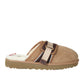 UGG Mens Shoes 42 / Brown UGG - Logo velcro slippers