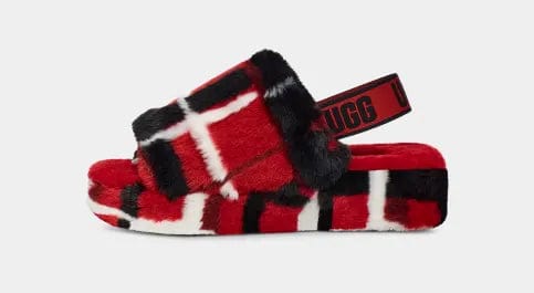 UGG Women Shoes 38 / Multi-Color UGG - Fluff Yeah Slide Plaid Punk