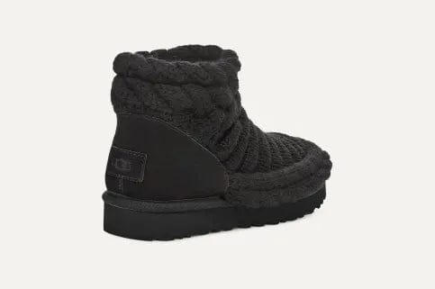 UGG Womens Shoes 40 / Black UGG - Classic Mini Chunky Knit Boot