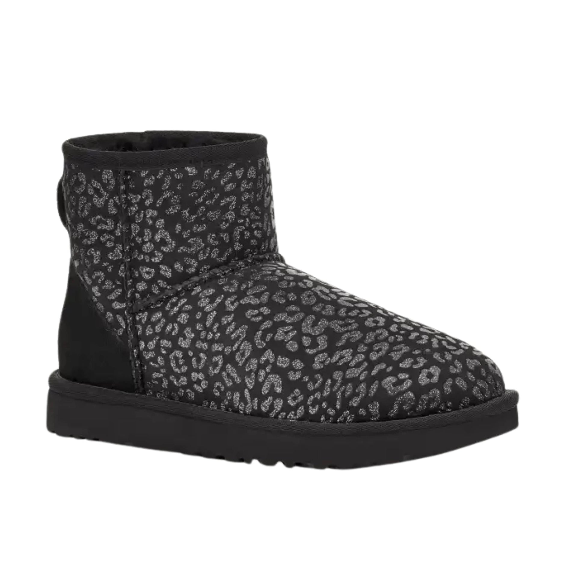 UGG Womens Shoes 38 / Black UGG - Classic Mini Snow Leopard