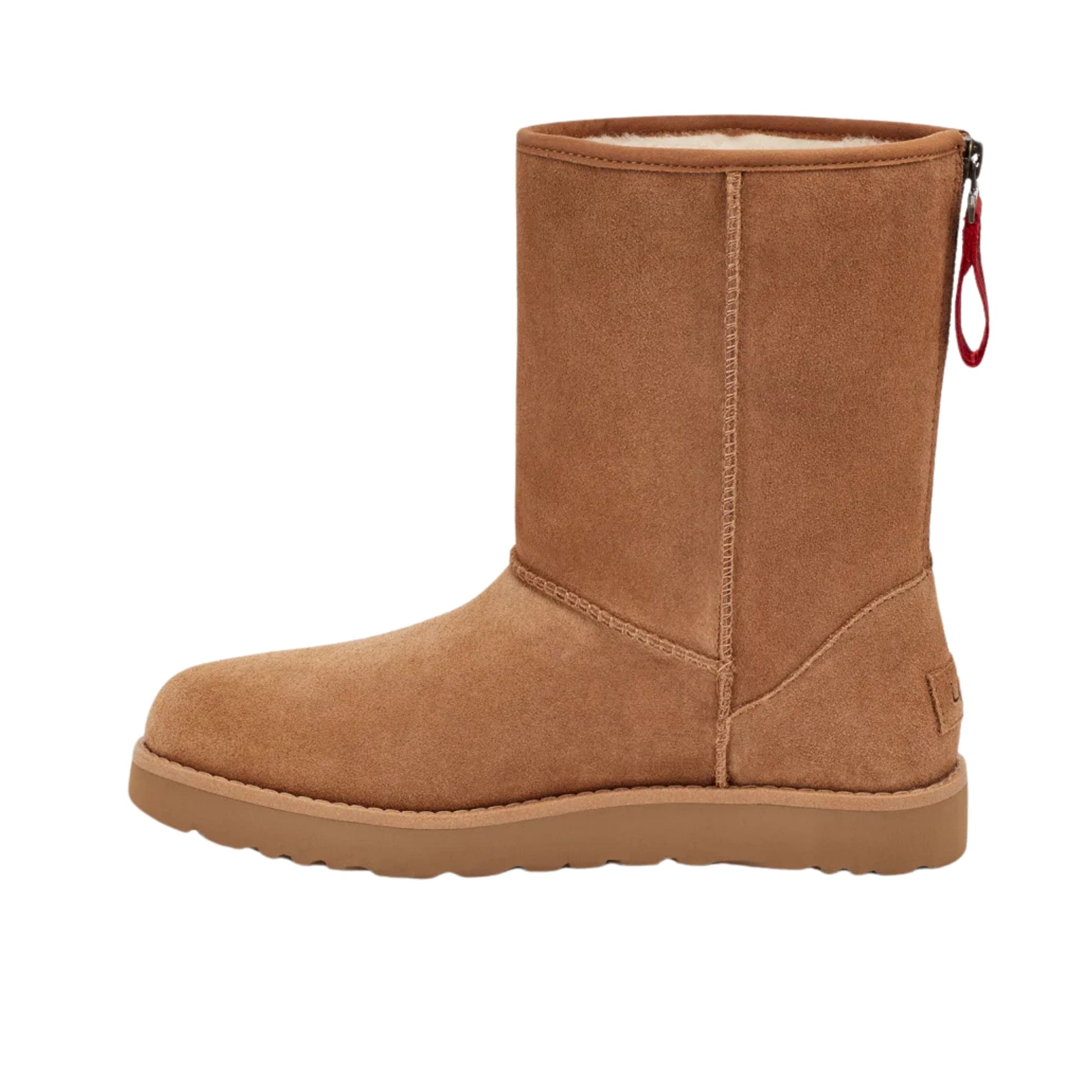 UGG Womens Shoes 38 / Brown UGG - Classic Short Logo Zip Boot