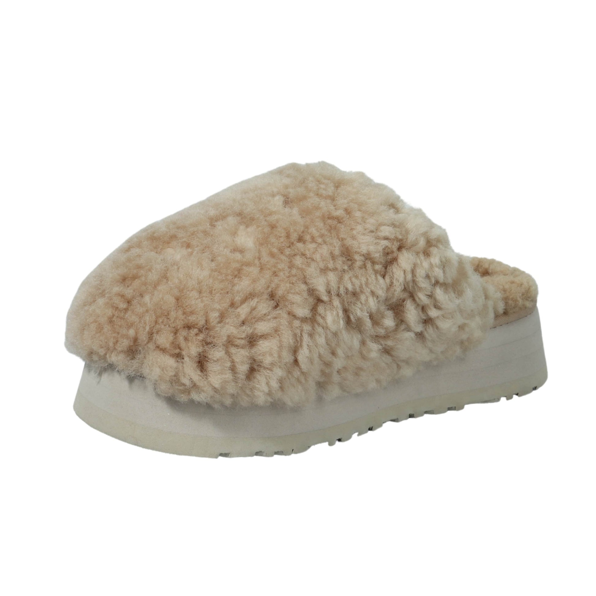 UGG Womens Shoes 38 / Beige UGG - Curly fur Slippers