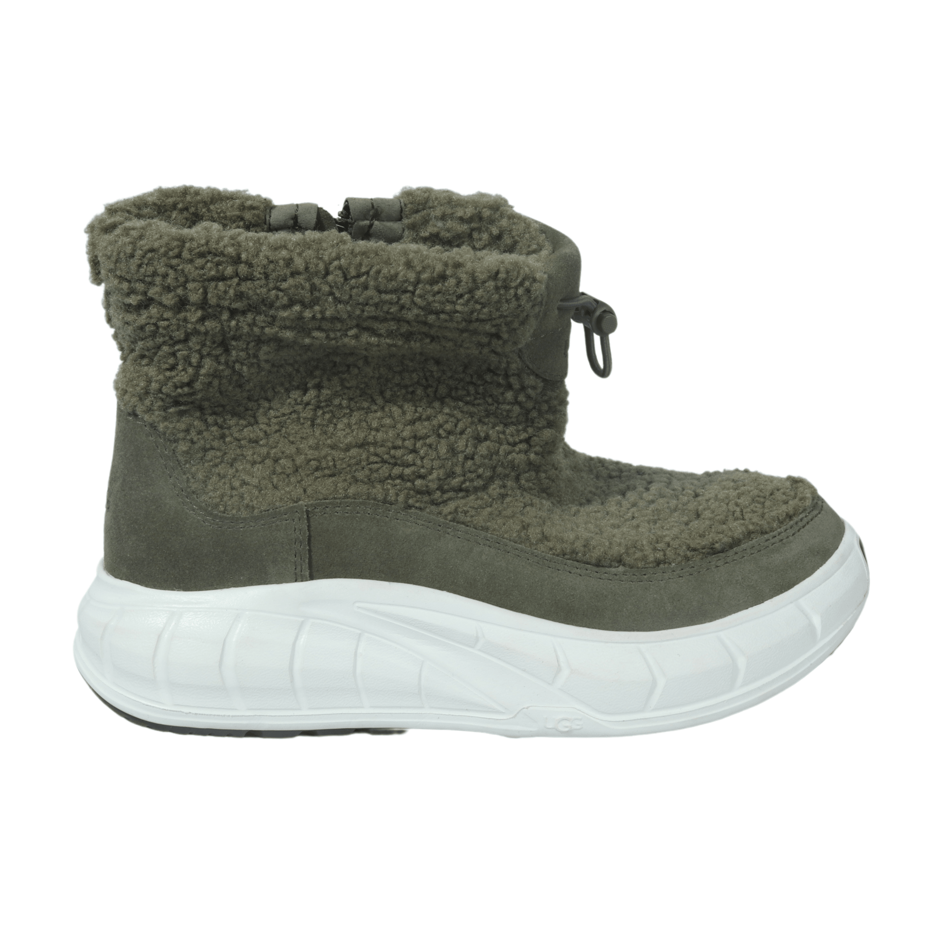 UGG Womens Shoes 38 / Green UGG - Curly wool zipper bootie