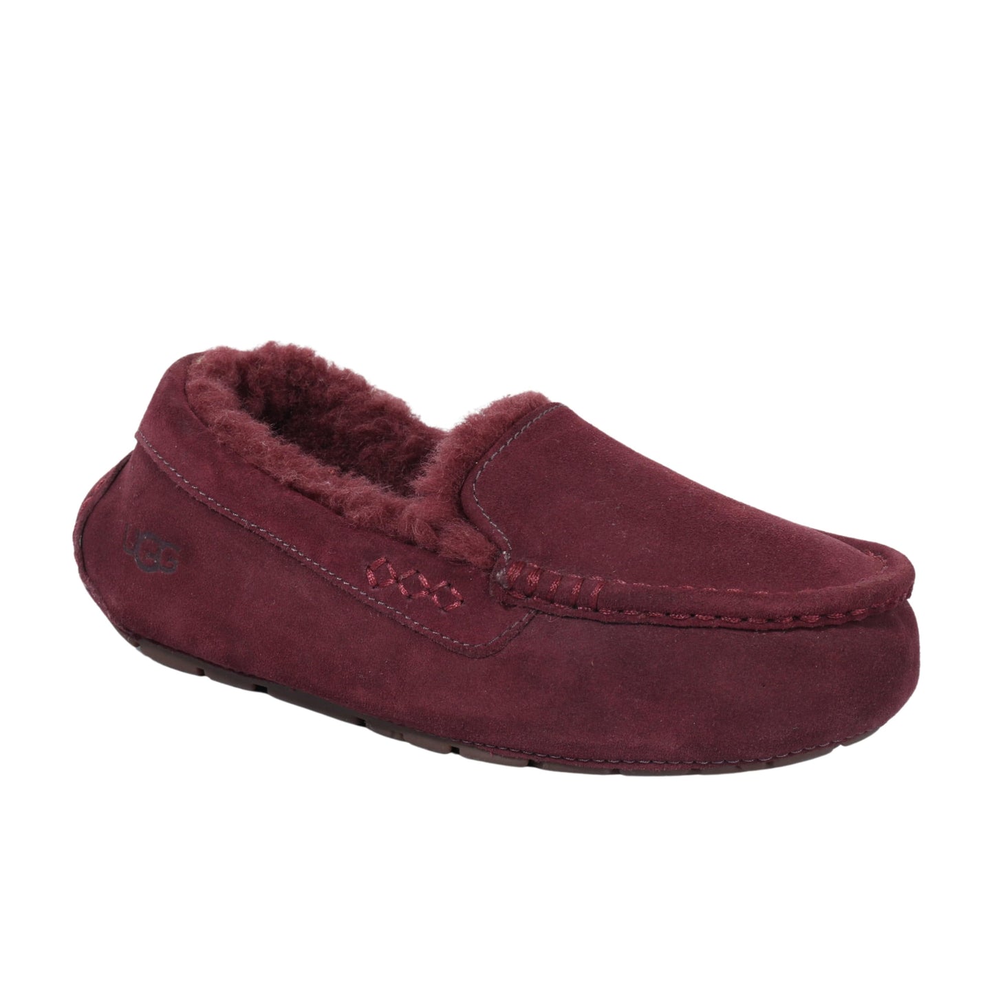 UGG Womens Shoes 38 / Burgundy UGG - Faux fur loafers