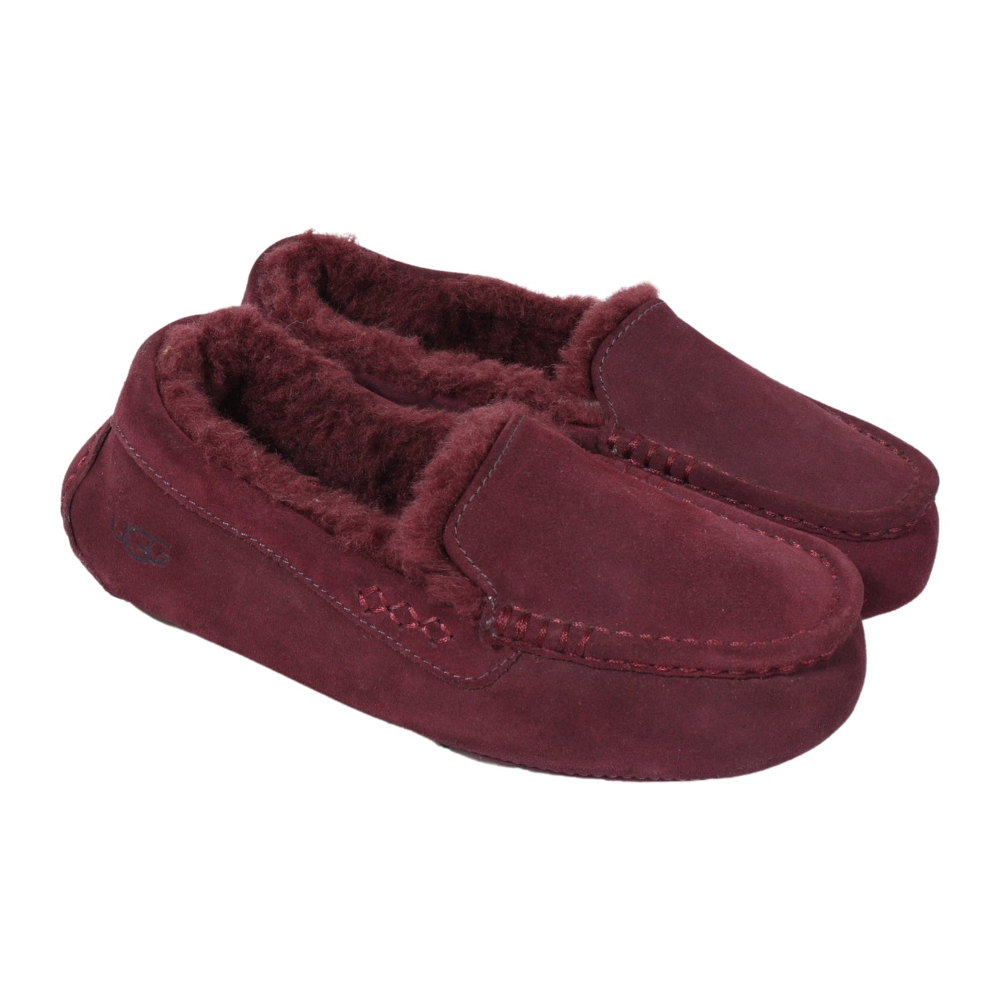 UGG Womens Shoes 38 / Burgundy UGG - Faux fur loafers