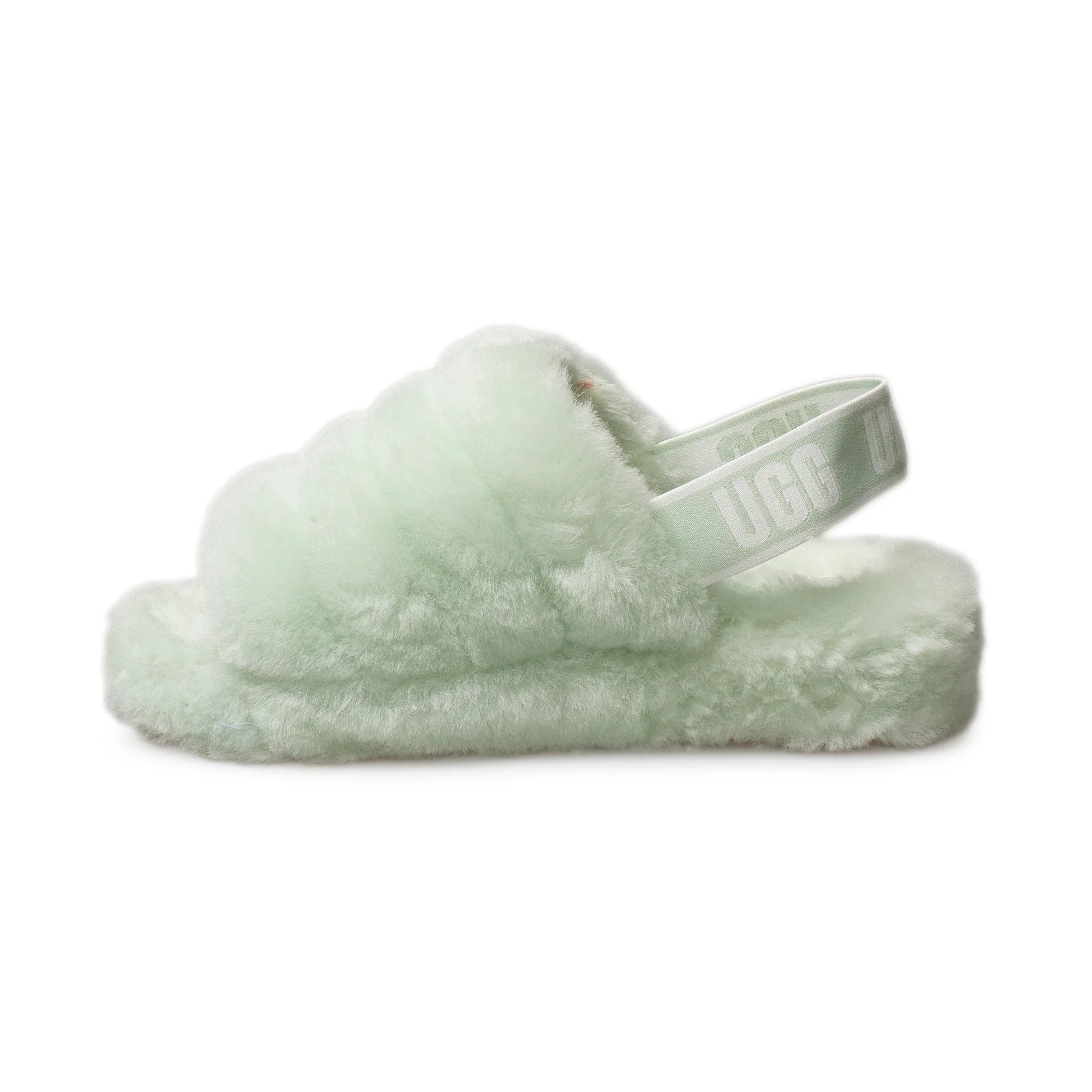 Green ugg fluff online yeah slide