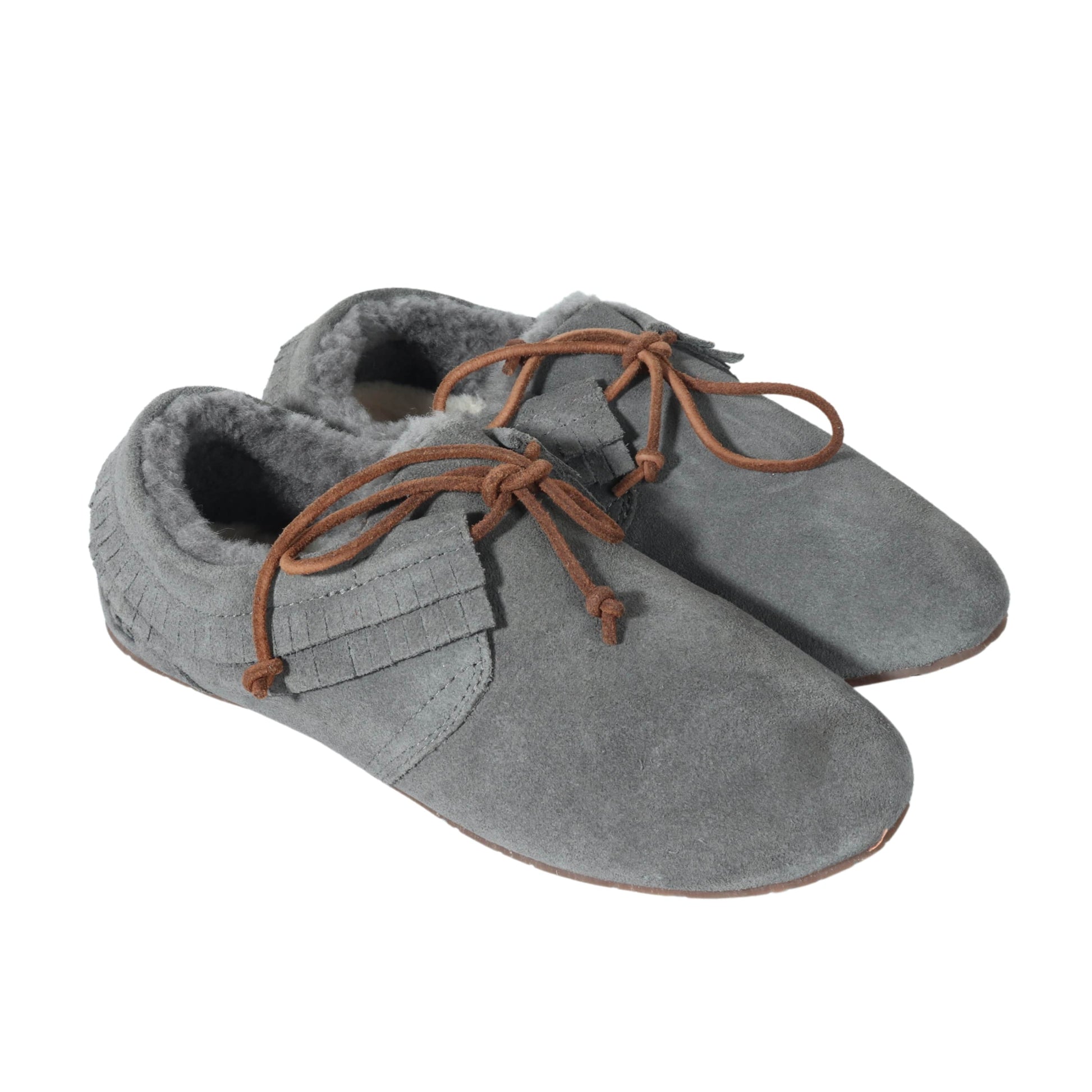 UGG Womens Shoes 38 / Grey UGG - Fringe slippers