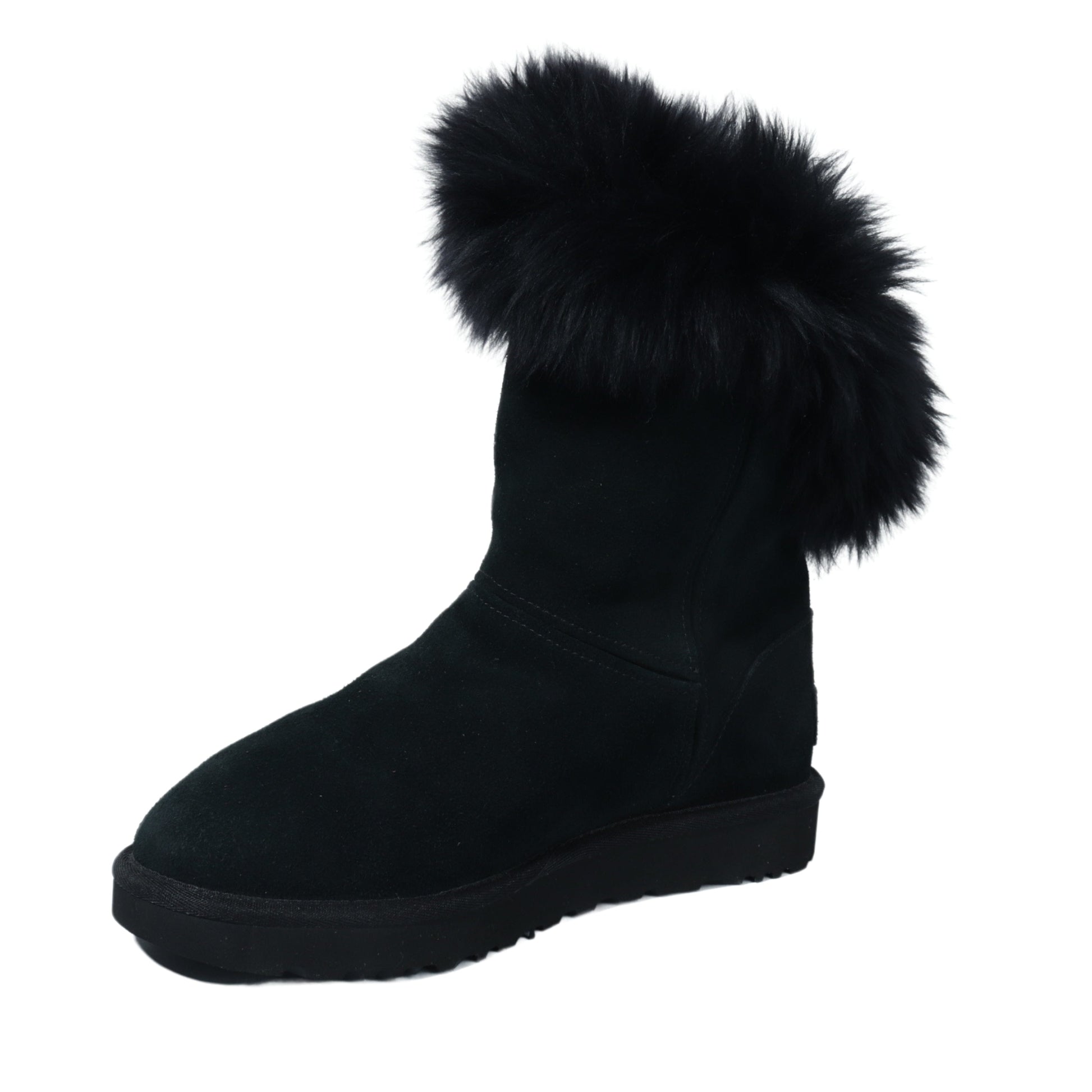 UGG Womens Shoes 38 / Black UGG - Fur slope boots