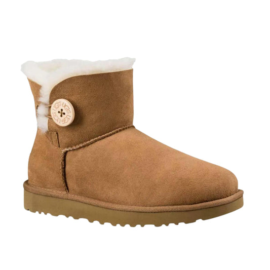 UGG Womens Shoes 38 / Brown UGG - Mini Bailey Button Boots