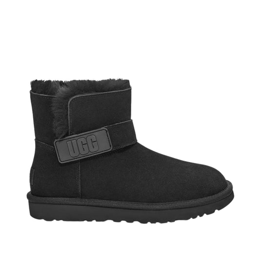 UGG Womens Shoes 38 / Black UGG - Mini Bailey Graphic Logo Strap Boot