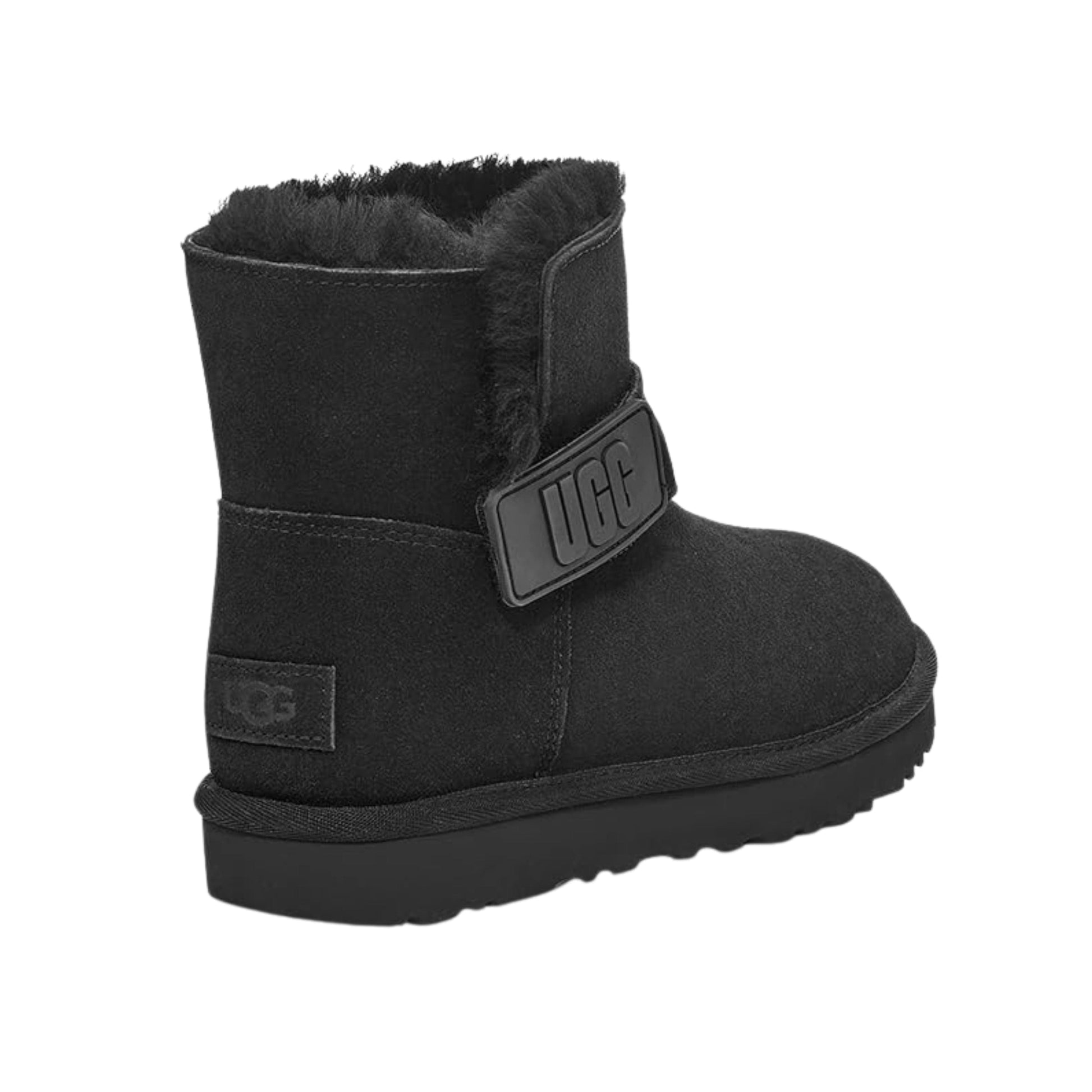 UGG Womens Shoes 38 / Black UGG - Mini Bailey Graphic Logo Strap Boot