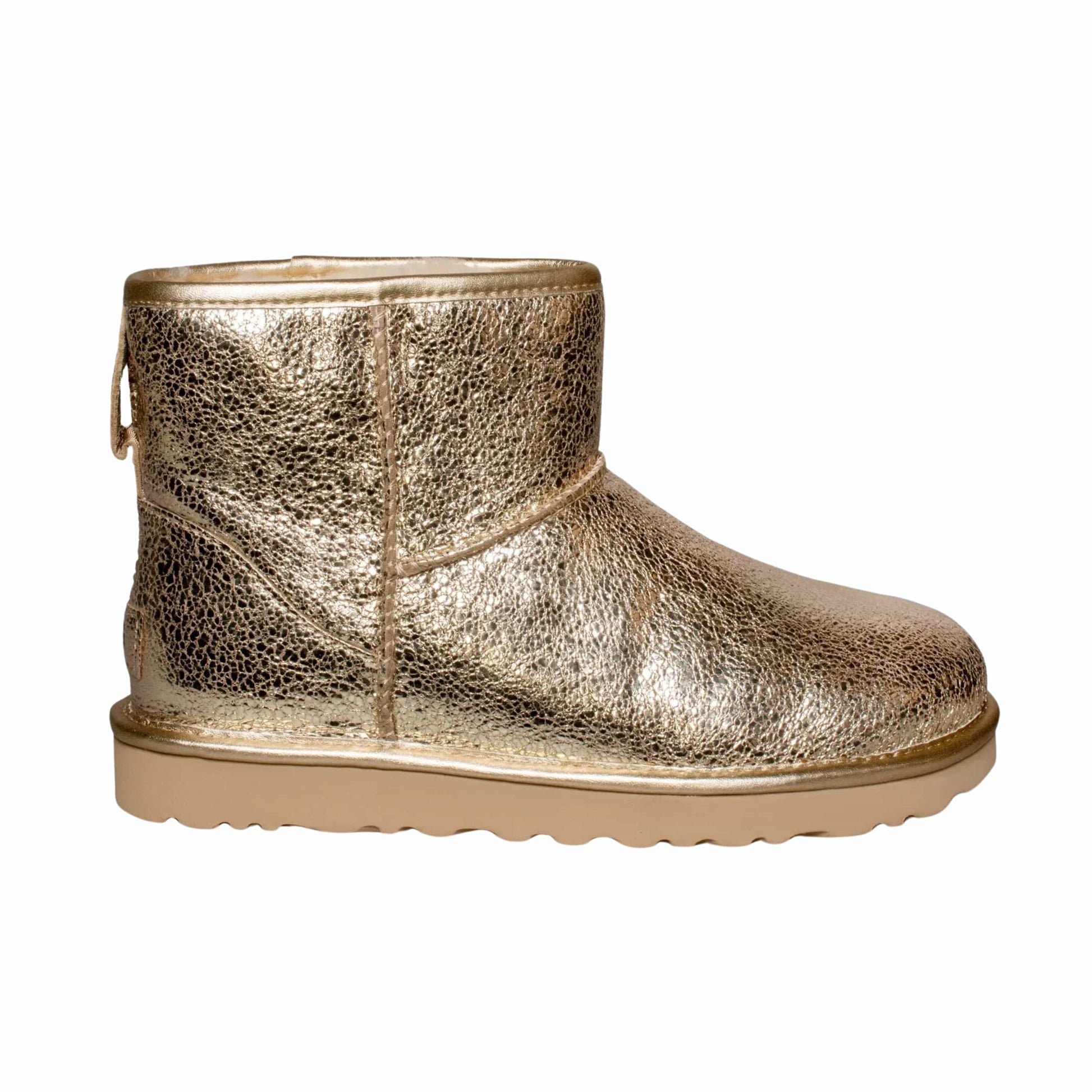 UGG Womens Shoes 38 / Gold UGG -  Mini Metallic Sparkle Soft Gold Boots