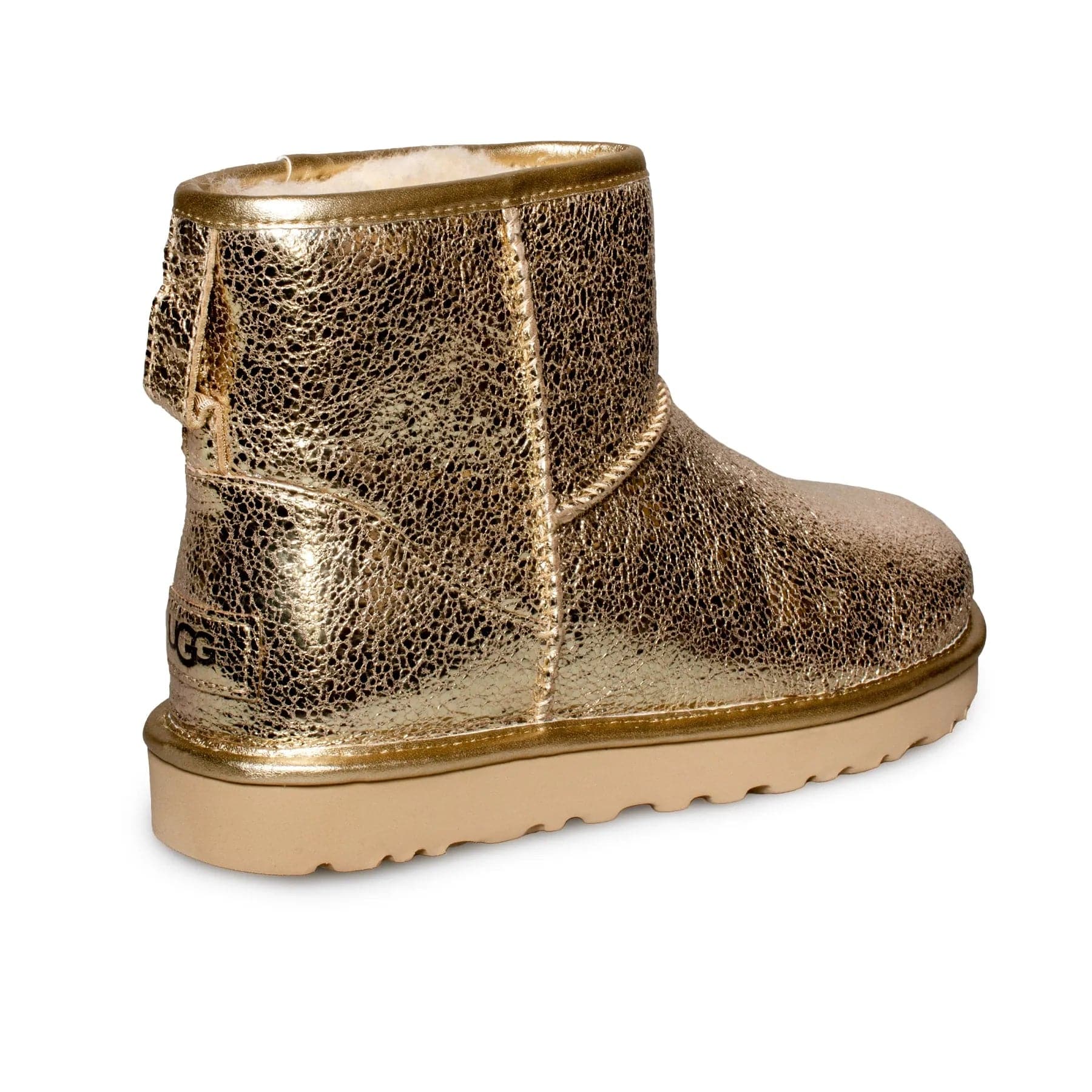 UGG Womens Shoes 38 / Gold UGG -  Mini Metallic Sparkle Soft Gold Boots