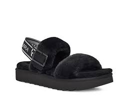 UGG Womens Shoes 38 / Black UGG - Women's Fuzz-oh Sandal