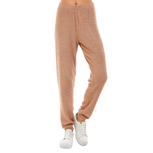 ULTRA FLIRT Womens Bottoms XS / Beige ULTRA FLIRT - Teddy Jogger Pants