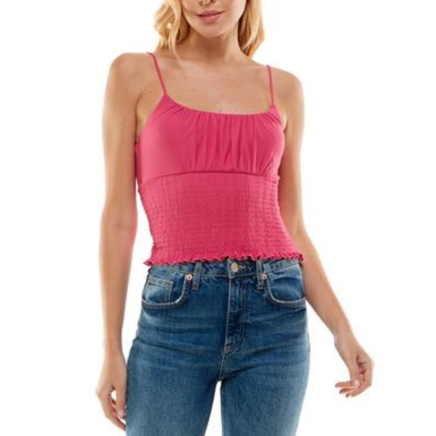 ULTRA FLIRT Womens Tops M / Pink ULTRA FLIRT - Emma Smocked Top