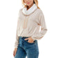 ULTRA FLIRT Womens tops S / Beige ULTRA FLIRT - Funnel-Neck Sherpa Hacci Top