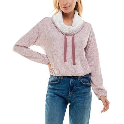 ULTRA FLIRT Womens tops XS / Purple ULTRA FLIRT - Funnel-Neck Sherpa Hacci Top