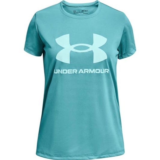 UNDER ARMOUR Girls Tops S / Blue UNDER ARMOUR - Kids - Tech Sportstyle Big Logo Short Sleeve Tee