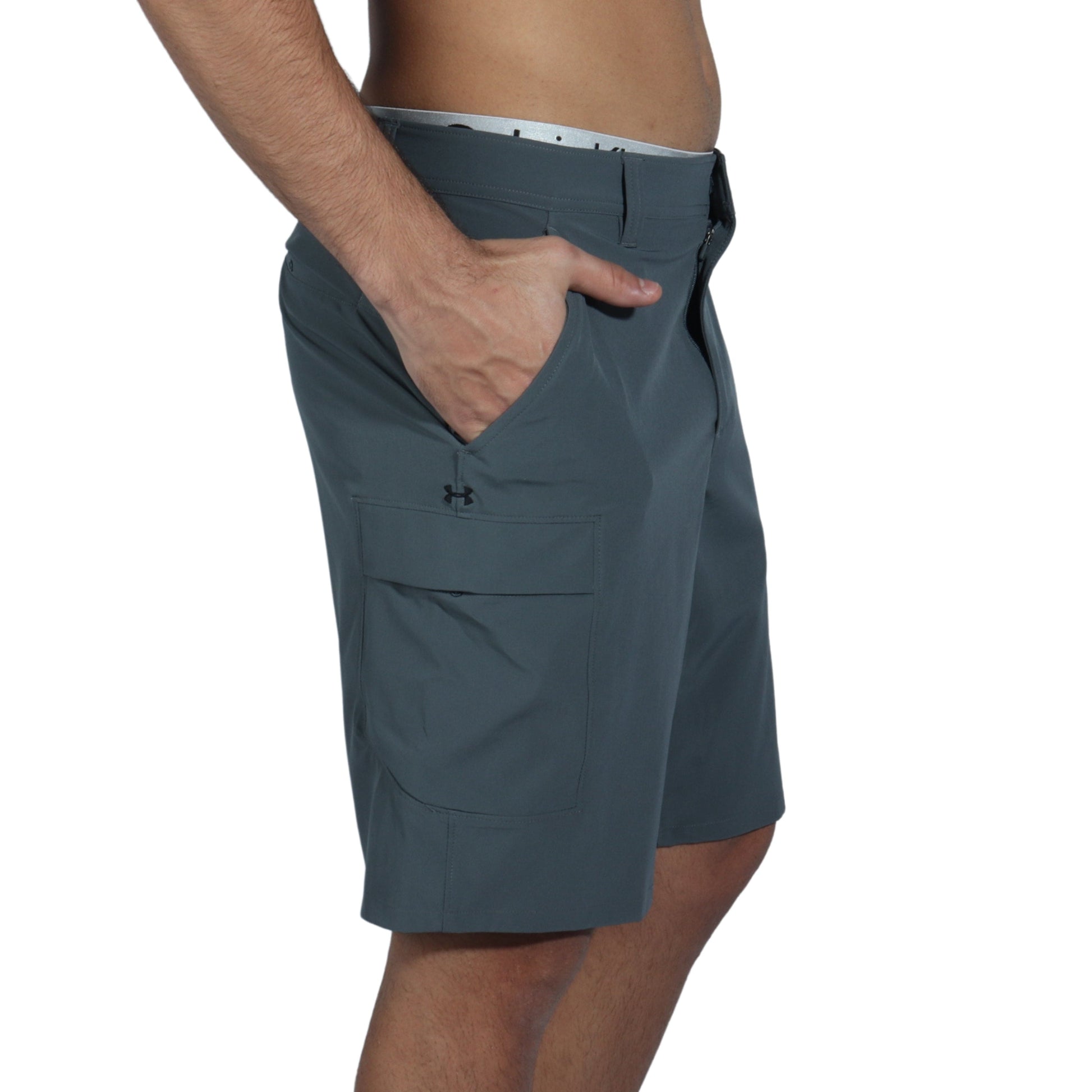 UNDER ARMOUR Mens Bottoms M / Grey UNDER ARMOUR - Zipper Front Short
