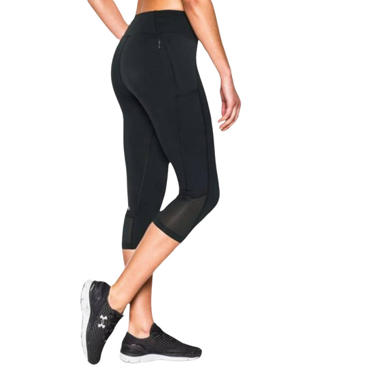 UNDER ARMOUR Womens sports L / Black UNDER ARMOUR - Fly-by Run Capri