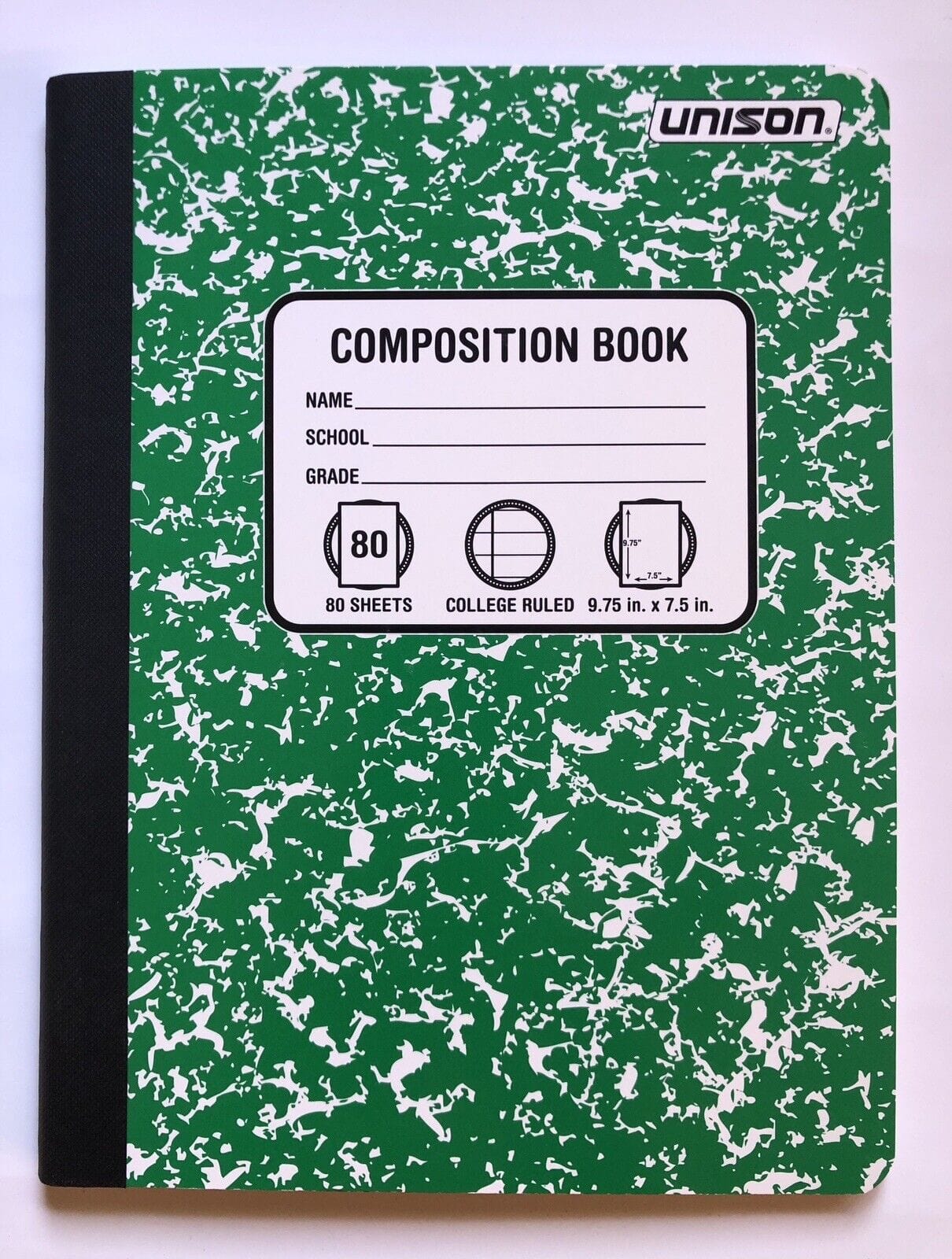 UNISON Stationery UNISON - Composition Notebook, 80 Sheets