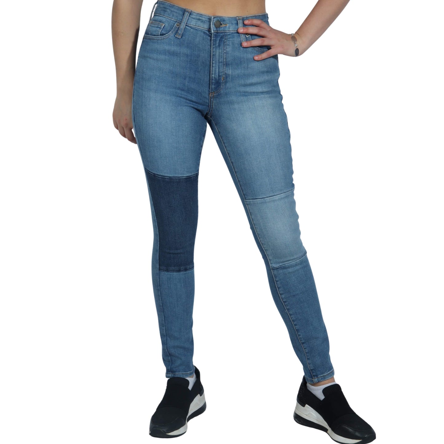 UNIVERSAL THREAD Womens Bottoms S / Blue UNIVERSAL THREAD -  High-Rise Skinny Patched Jeans