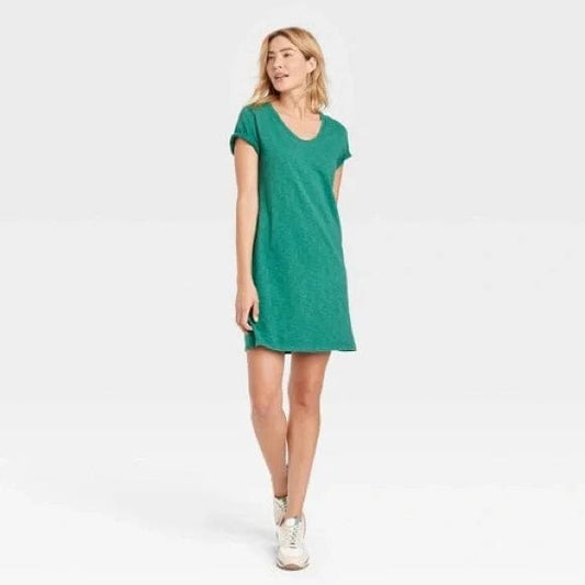 UNIVERSAL THREAD Womens Dress S / Green UNIVERSAL THREAD -  Short Sleeve T-shirt Dress