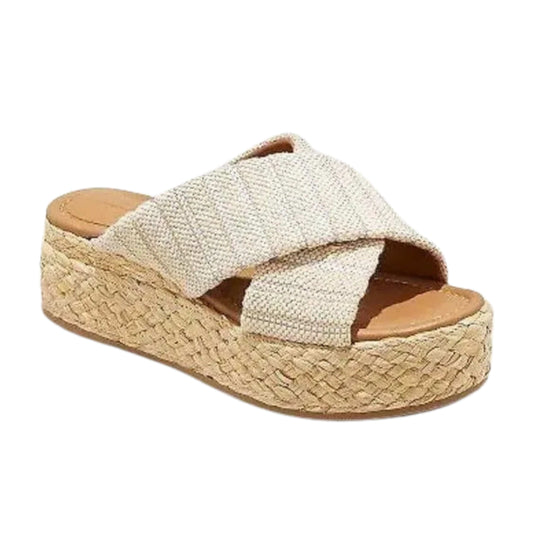 UNIVERSAL THREAD Womens Shoes 42 / Beige UNIVERSAL THREAD - Desi Wedge Sandals