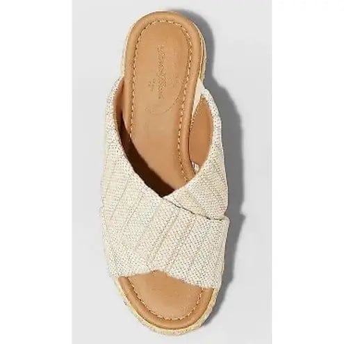 UNIVERSAL THREAD Womens Shoes 42 / Beige UNIVERSAL THREAD - Desi Wedge Sandals