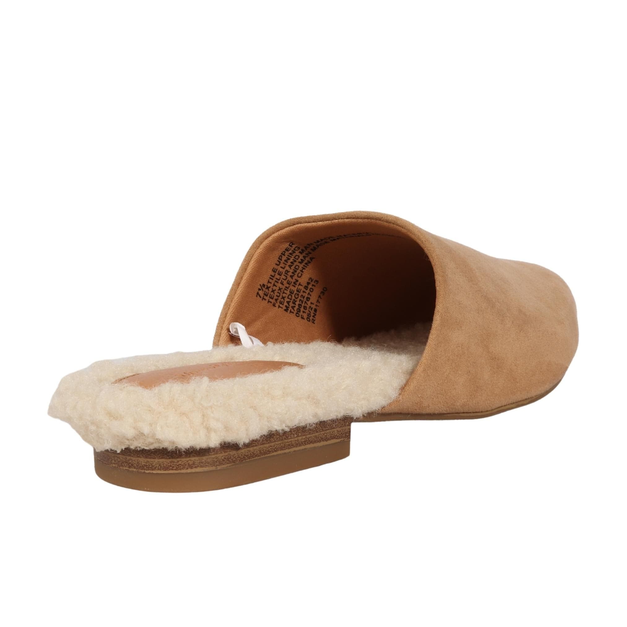 Fur lined hot sale mules target