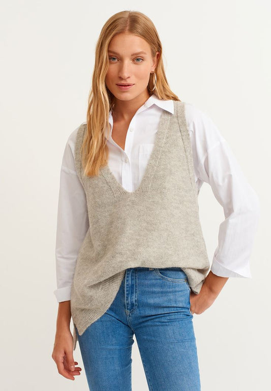 OXXO - V-neck Knitwear Pullover Vest