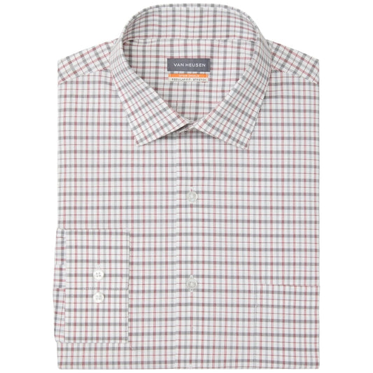 VAN HEUSEN Mens Tops M / Multi-Color VAN HEUSEN - Regular-Fit Stain Shield Dress Shirt