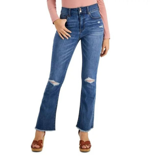 VANILLA STAR Womens Bottoms XS / Blue VANILLA STAR - Ripped High-Rise Jeans