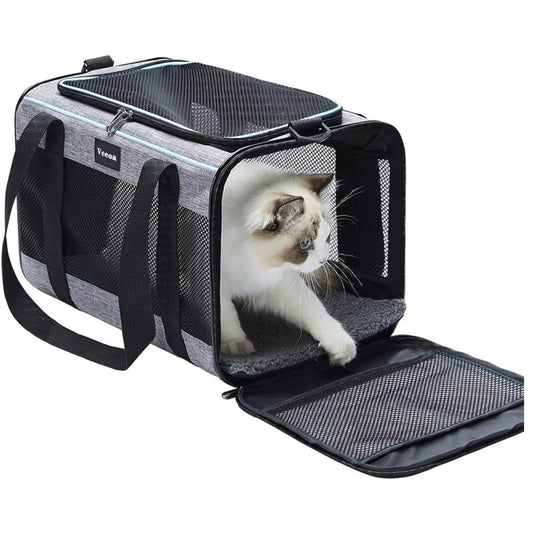VCEOA Pet Accessories Multi-Color VCEOA -  Carriers Soft-Sided Pet Carrier for Cats