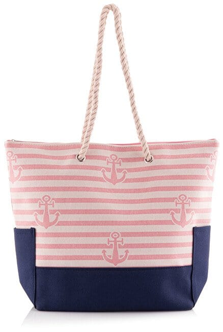 VERDE Beach Bags Pink VERDE -  Fastening with a zipper Beach Back