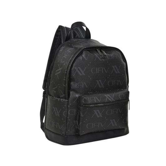 VERDE Women Bags Black VERDE - All Over Branding Backpack