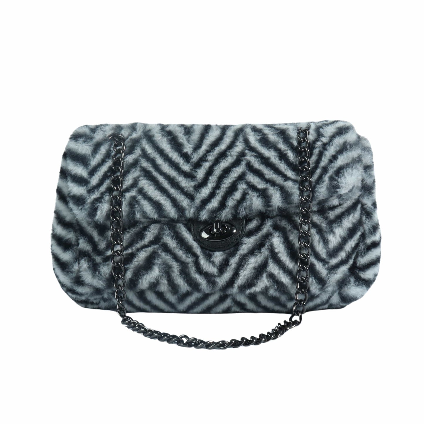 VERDE Women Bags Grey VERDE - Fur Mini Bag