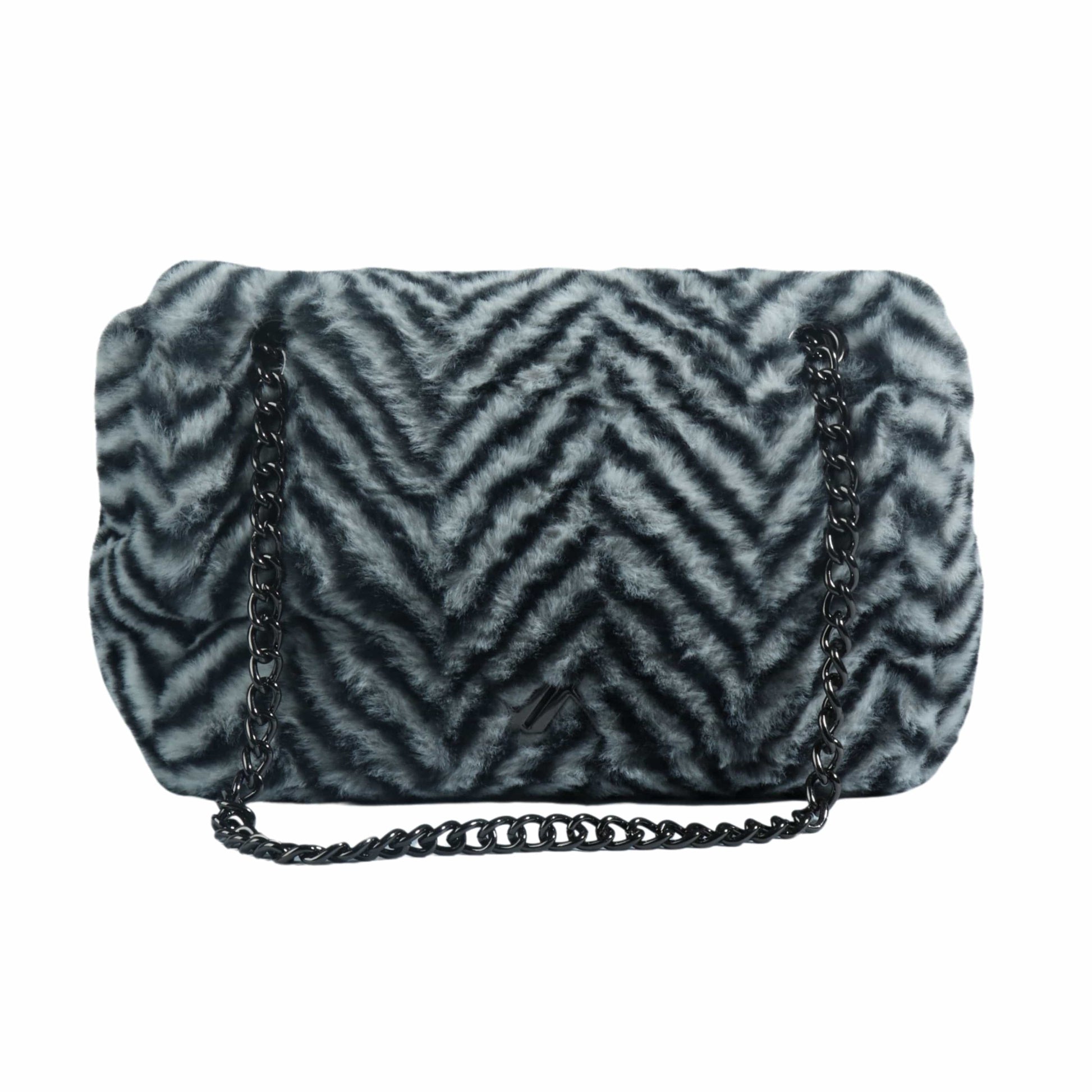 VERDE Women Bags Grey VERDE - Fur Mini Bag