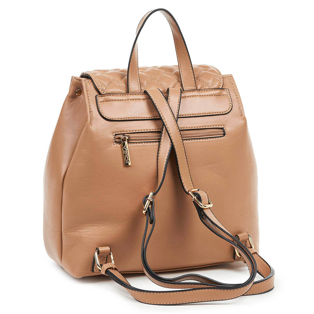 VERDE Women Bags Beige VERDE - Quilted Backpack