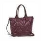 VERDE Women Bags Burgundy VERDE - Quilted Shoulder Shopper Bag