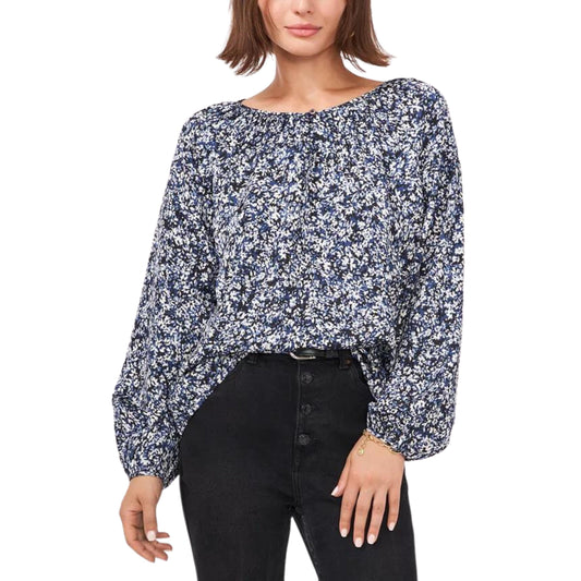 VINCE CAMUTO Womens Tops Petite XS / Multi-Color VINCE CAMUTO - Printed Blouse