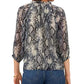 VINCE CAMUTO Womens Tops VINCE CAMUTO - Snake Print Keyhole Long Sleeve Top