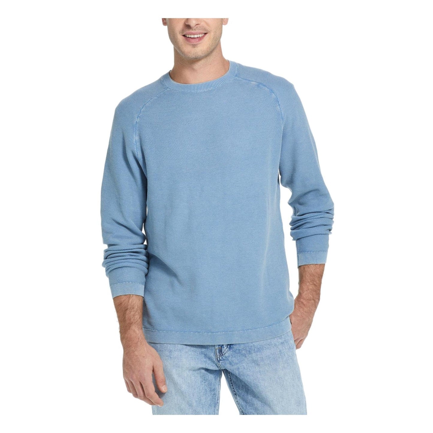 WEATHERPROOF Mens Tops S / Blue WEATHERPROOF - Textured Crewneck Sweater