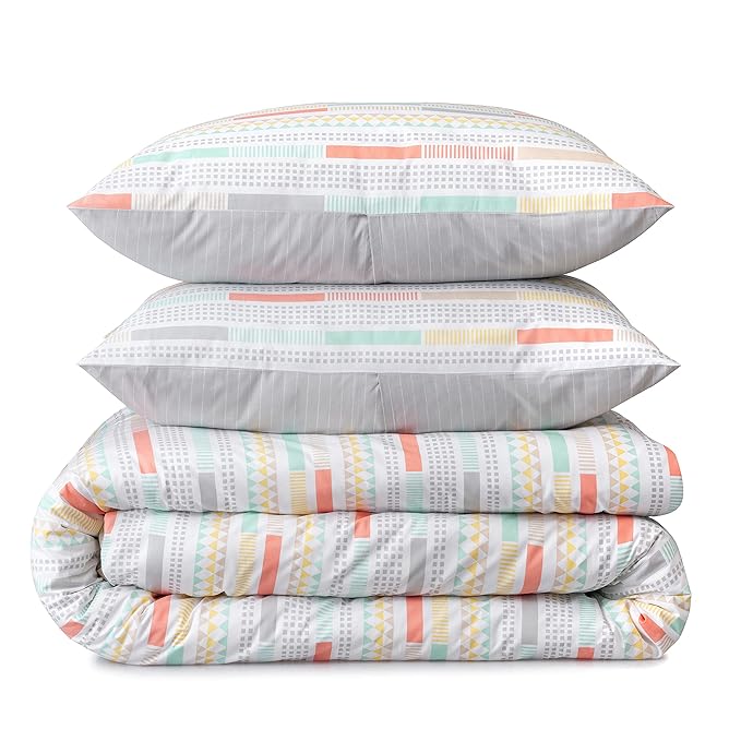 WELSPUN BASICS Comforter/Quilt/Duvet King / Multi-Color WELSPUN BASICS - August Comforter Set