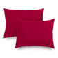 WELSPUN BASICS Comforter/Quilt/Duvet Full/Queen / Red WELSPUN BASICS - Cozy Solid Cotton Percale Comforter Set