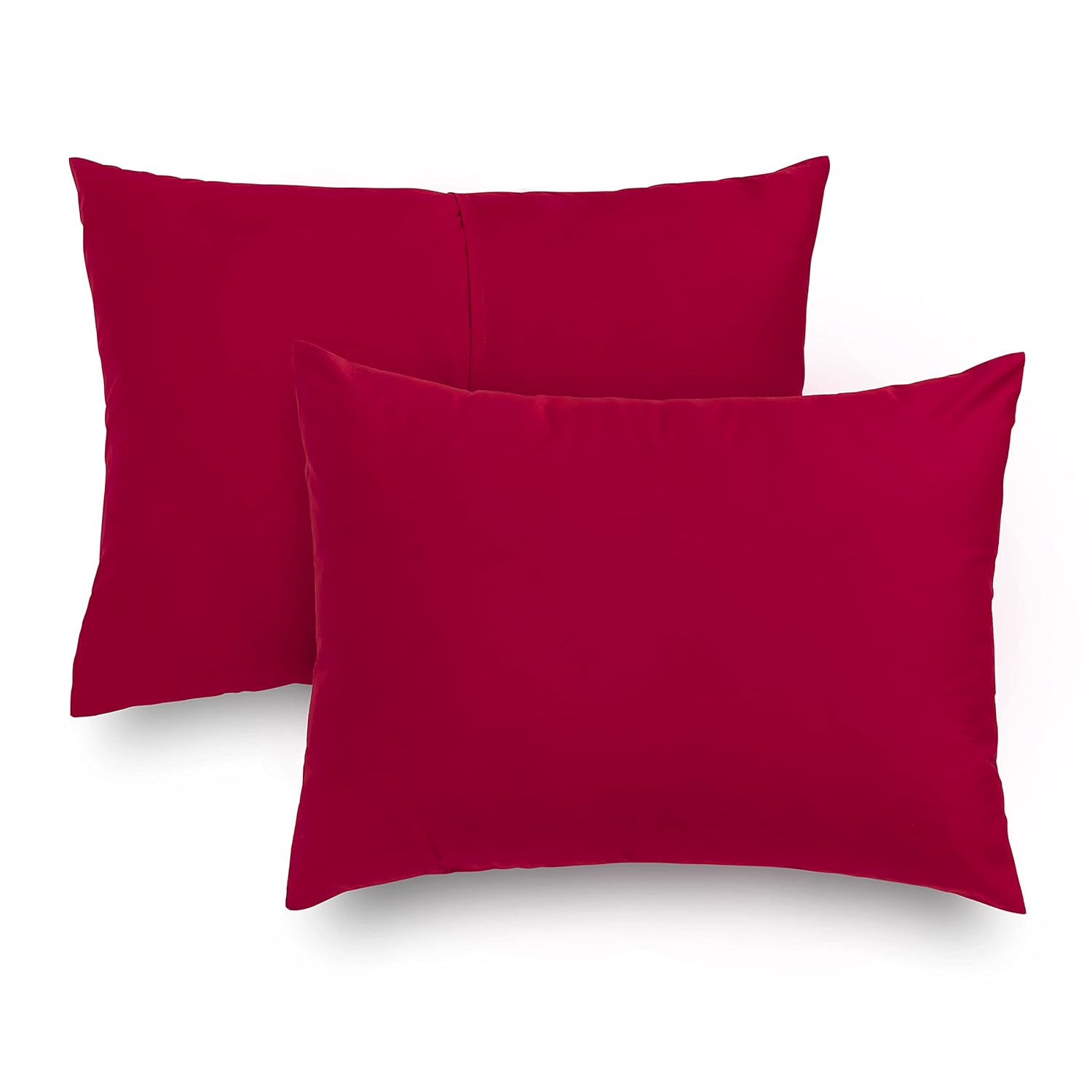 WELSPUN BASICS Comforter/Quilt/Duvet Full/Queen / Red WELSPUN BASICS - Cozy Solid Cotton Percale Comforter Set