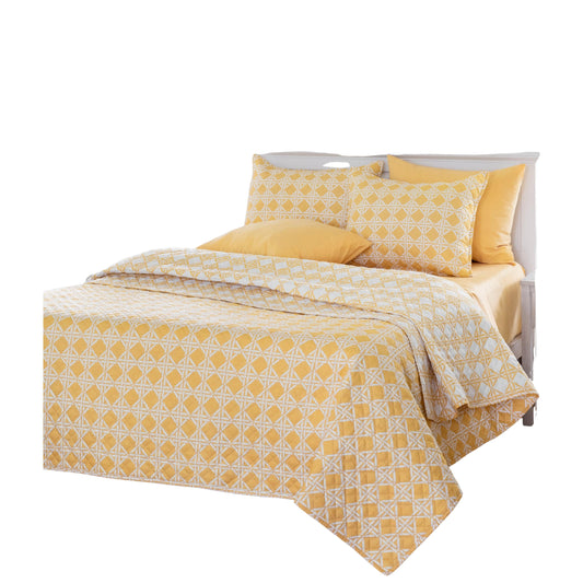 WELSPUN Comforter/Quilt/Duvet Multi-Color WELSPUN -  Washed Cotton Percale Quilt Set