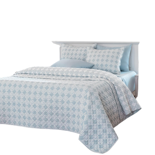 WELSPUN Comforter/Quilt/Duvet Multi-Color WELSPUN - Washed Cotton Percale Quilt Set
